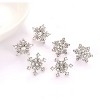 Snowflake Stud Earrings with Rhinestones, Crystal Christmas Jewelry Set. - 2 of 4