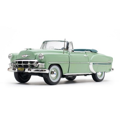 1953 Chevrolet Bel Air Open Convertible Surf Green 1/18 Diecast Model Car  by Sunstar