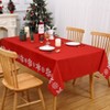 Christmas Snowflake Tablecloth Solid Xmas Table Cloth Holiday Decorative Tablecovers for Indoor Outdoor Party Kitchen Dining - 3 of 4