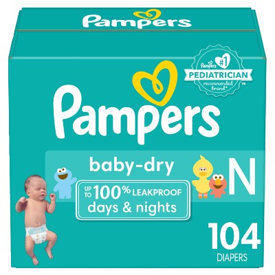 Photo 1 of Pampers Baby Dry Diapers - newborn 104 count 