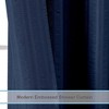 Aoibox Navy Blue Fabric Shower Curtain for Bathroom - Hotel Spa Polyester Cloth with 12 Holes, Machine Washable - 4 of 4