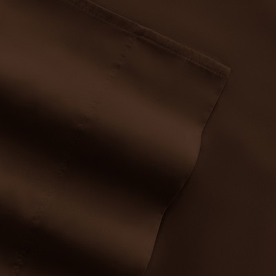 Chocolate Brown Queen Deep Pocket Microfiber Bed Sheet Set