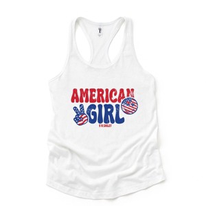 Simply Sage Market S.W.Smiley American Girl Patriotic Racerback Tank - 1 of 4