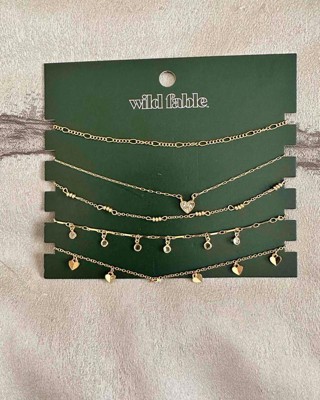 Cord With Wire Flower Choker Necklace - Wild Fable™ Black/gold : Target