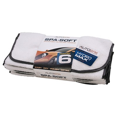 AutoSpa 6pk Spa Soft Detailing Automotive Towels