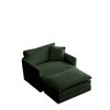 APRILSOUL Modern Accent Chair with Ottoman, Living Room Club Chair Chenille Upholstered Armchair , Reading Chair for Bedroom - 3 of 4