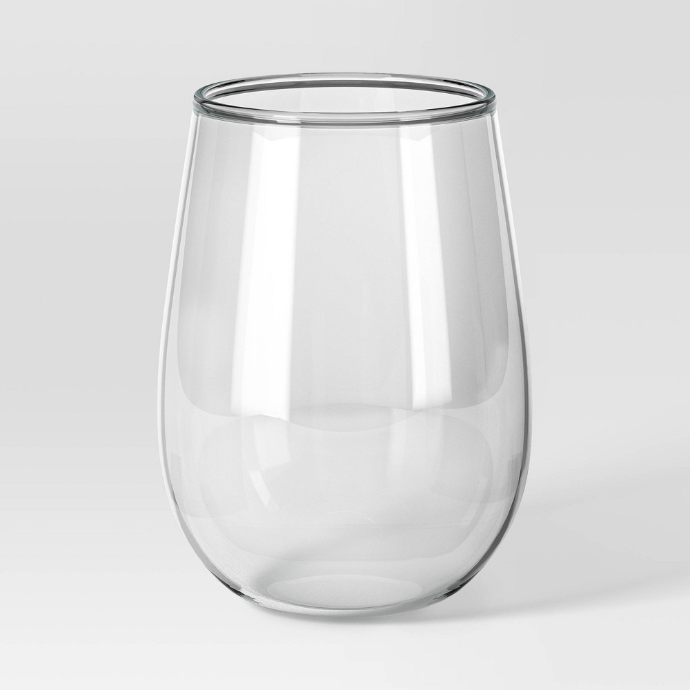 Photos - Glass 15oz Stemless Hutton Wine  - Threshold™