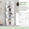 Whisen Elegant Style 7-Tier 360° Revolving Shoe Rack Tower with 5 Grids Per Layer - 3 of 4