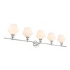 Elegant Lighting Gene 5 light Chrome and Frosted white glass Wall sconce - 4 of 4