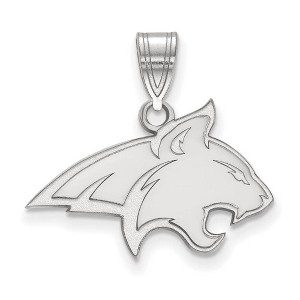Black Bow Jewelry 14k White Gold Montana State Bobcats NCAA Medium Pendant - 1 of 3