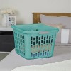 Racxily (4 Pack)1.5 Bushel Square Plastic Laundry Basket, Adult, Teal - 4 of 4