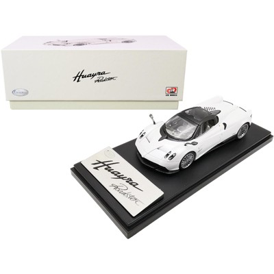 Pagani Huayra Roadster White with Carbon Accents 1/43 Diecast Model Car by LCD Models