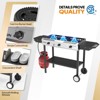 ROVSUN 3 Burner Outdoor Propane Gas Stove with Ignition, Regulator & Shelf, 225,000 BTU Powerful Stand Cooker for Backyard Patio Cooking Home Brewing - 3 of 4