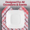 Smarty Had A Party Solid White Flat Rounded Square Plastic Wedding Set - 30 Sets - 2 of 4
