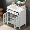 Bathroom Vanity with Ceramic Sink, Wood Freestanding Cabinet,Bathroom furniture,Modern Storage Vanity-Maison Boucle - 3 of 4