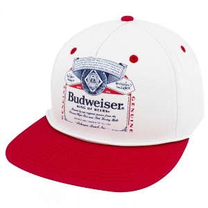 Adult Budweiser Retro White Rope Snapback Hat - 1 of 4