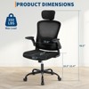 Ergonomic Office Chair, Swivel Rolling Computer Desk Chair, Adjustable Headrest & Lumbar Support, Rolling Mesh Chair, Flip-Up Armrest - 3 of 4