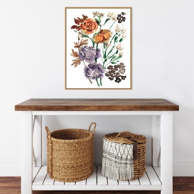 Autumn Garden Bouquet Framed Canvas Wall Art 23" x 28"
