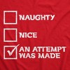 Naughty Nice An Attempt Was Made Adult Hoodie Funny Sarcastic Christmas Graphic Hooded Sweatshirt - Crazy Dog Hoodie - 2 of 4