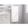 Saturday Knight Ltd Go Round Soft Terry And 2-Tone Striped Border Bath Towel - 27x50", White - 4 of 4