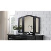 Vynxaria Contemporary Bedroom Vanity Set with Foldable Mirror & Stool - White Finish - 3 of 4
