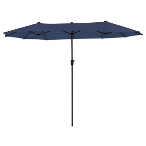 Blue 13 ft. Market No Weights Patio Umbrella 2-Side - 1 of 3