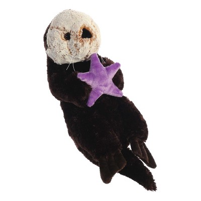 Aurora Large Sea Otter Destination Nation Adventurous Stuffed Animal Brown 13"