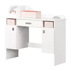 Vito Makeup Desk With Drawer Pure White/pink - South Shore : Target