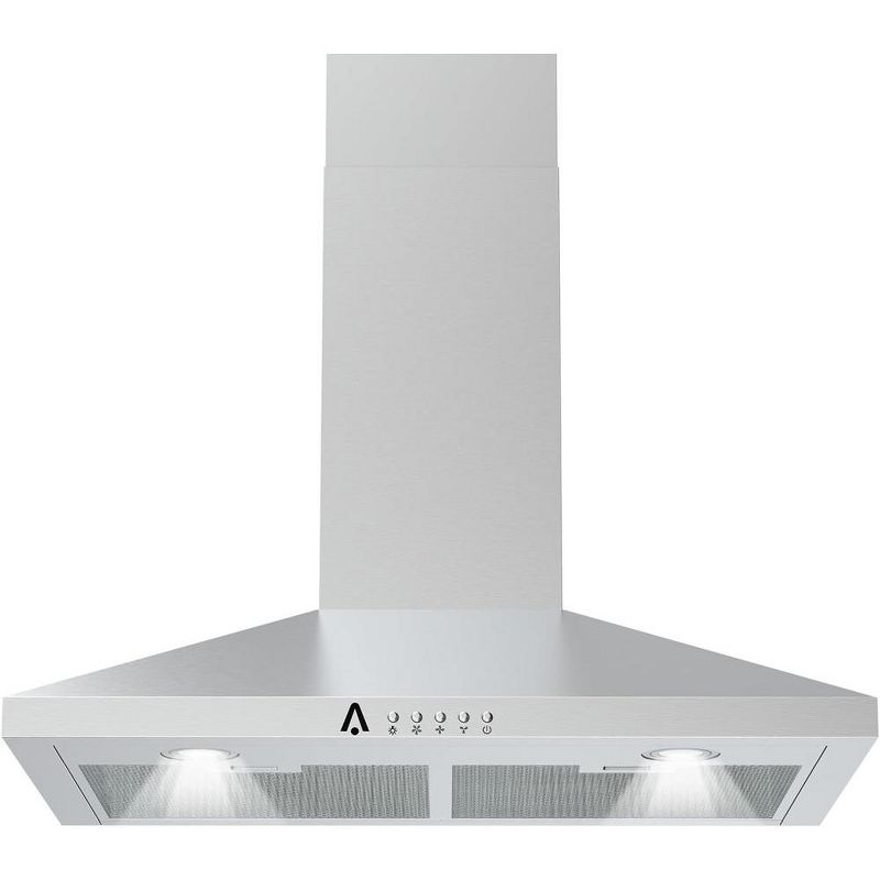 Range Hoods 30 Inch, Ductless/Ducted Convertible Wall Mount Kitchen Vent Hood with Chimney, 1 of 8