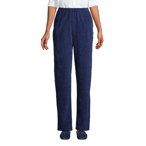 Lands' End Women's Sport Knit High Rise Corduroy Elastic Waist Pants ...