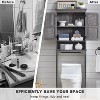 SinCiDo 67" Over The Toilet Storage Cabinet, Farmhouse Bathroom Floor Cabinets with Adjustable Shelf & Door - 2 of 4