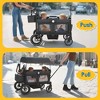 Kinder King 2-Seat Wagon Stroller, All-Terrain Foldable Stroller Wagon for Toddlers with Canopy, Snack Tray & Push/Pull Bar - 4 of 4