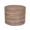 East At Main Cameron Rattan Stool - Brown: Round Wood Frame, No Assembly, 150 lbs Capacity - 3 of 3