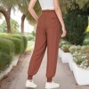 Anna-Kaci Active Women's Summer Comfy Lightweight Drawstring Elastic High Waist Joggers Pants with Pockets - 4 of 4