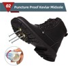 Steel Toe Boots for Men Work Boots Slip Resistant Safety Shoes Indestructible Industrial Construction Working Boots Black/Gray - 3 of 4