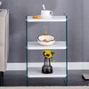 NicBex Modern Double-Layered Coffee Table with Tempered Glass Base,Rectangular Tea Table,Center Table for Living Room - 3 of 4