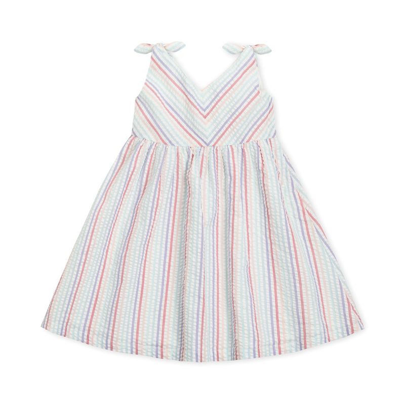 Hope & Henry Girls' Bow Shoulder Swing Dress, Toddler, 1 of 8