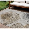 Taupe Gray And Brown Abstract Washable Indoor Outdoor Area Rug - 2 of 4