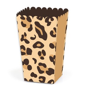Big Dot of Happiness Leopard Print - Cheetah Party Favor Popcorn Treat Boxes - Set of 12 - 1 of 4