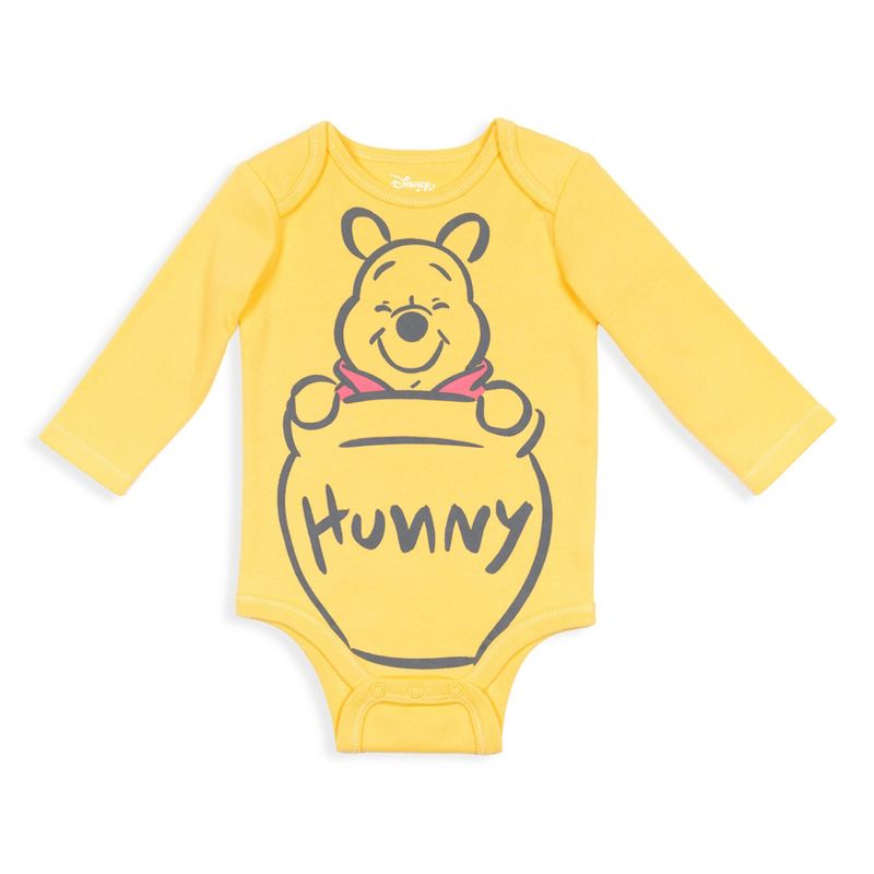 Disney Lion King Winnie the Pooh Mickey Mouse Baby 5 Pack Bodysuits Newborn to Infant, 2 of 8