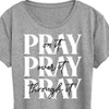 Women's - Instant Message - Pray On It, Pray Over It, Pray Through It Short Sleeve Graphic T-Shirt - 2 of 4