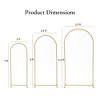 Gold Arch Backdrop Stand  Metal Wedding Arch Stand Gold Arched Frame for Ceremony Outdoor Indoor Decoration - 2 of 4