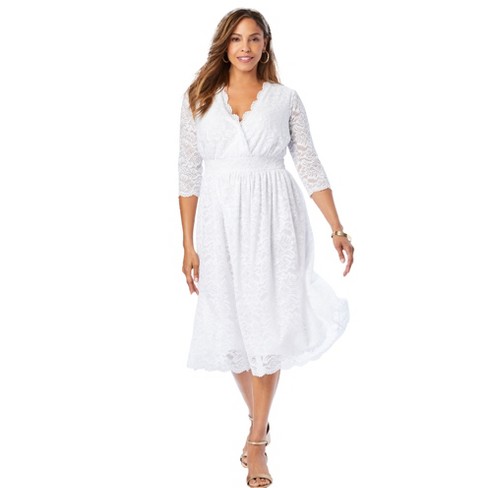 Jessica London Women's Plus Size Linen Fit & Flare Dress : Target