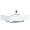 vidaXL Modern Coffee Table with Vibrant LED Lights, Stylish Home Furniture in White - 4 of 4