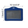 Unique Bargains Faux Leather Plastic Horizontal ID Badge Card Holder Blue 5 Pcs - 2 of 4