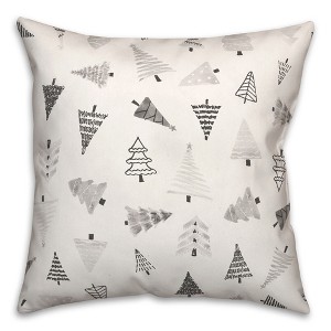 Creative Products Watercolor Trees 18 x 18 Indoor / Outdoor Pillow - 1 of 3
