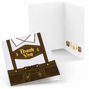 Big Dot of Happiness Oktoberfest - Beer Festival Thank You Cards (8 count) - 1 of 4