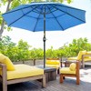 CAVINAS Beach Umbrella Chair 9 FT Compact 3-Layer Sun Umbrella for Balcony Steel Portable Umbrella for Travel (Base Sold Separately) - 3 of 4
