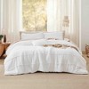 BAGOKIE 4-Piece Pinch Pleat Striped Bed in a Bag Comforter Set for All Season - 2 of 3