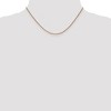 Black Bow Jewelry 1.2mm 14k Rose Gold Solid Spiga Chain Necklace - 2 of 4